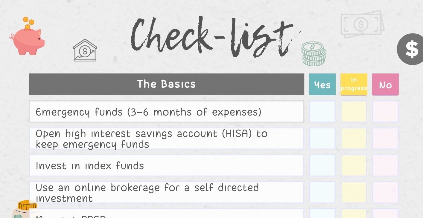 personal finance tips checklist extract